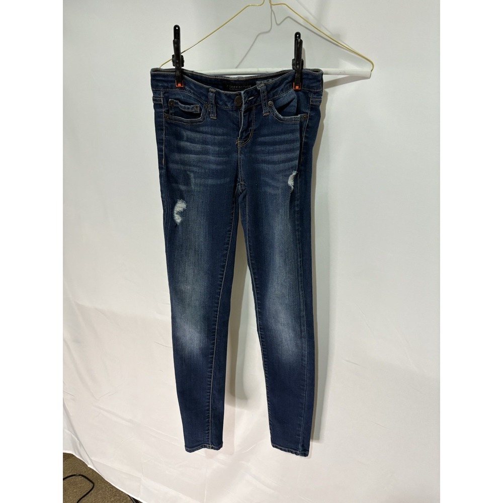 Aeropostale Jeans Womens 00 Short Blue Denim High Rise Jegging Distressed